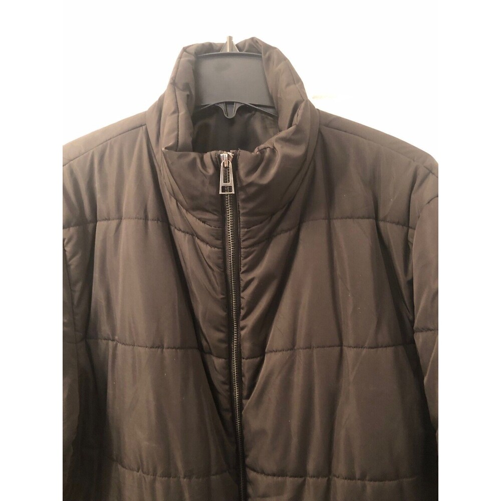 Black‎ Puffer Jacket Medium Unisex QT1514 95FRMI Cotton Poly Blend
